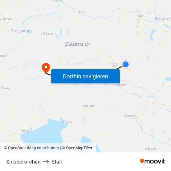 Sinabelkirchen to Stall map