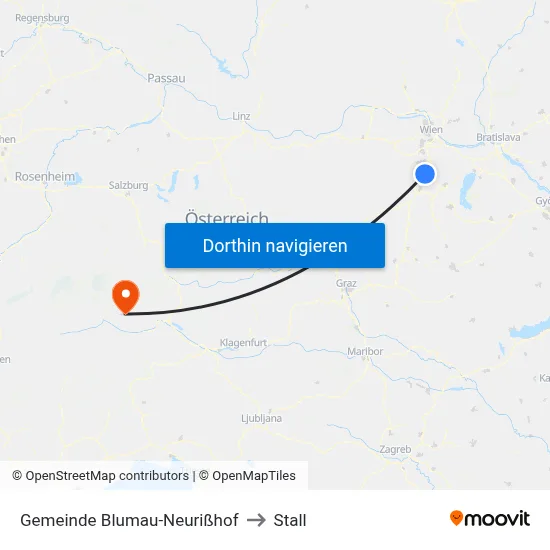 Gemeinde Blumau-Neurißhof to Stall map