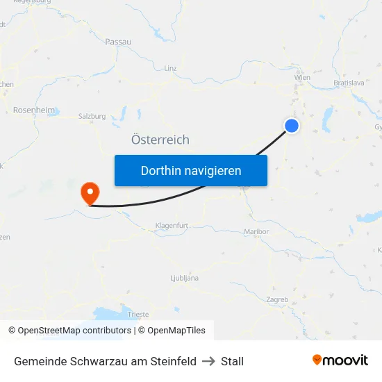Gemeinde Schwarzau am Steinfeld to Stall map