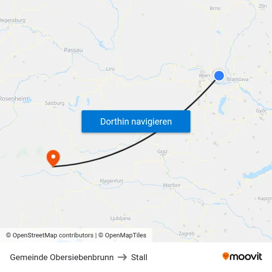Gemeinde Obersiebenbrunn to Stall map