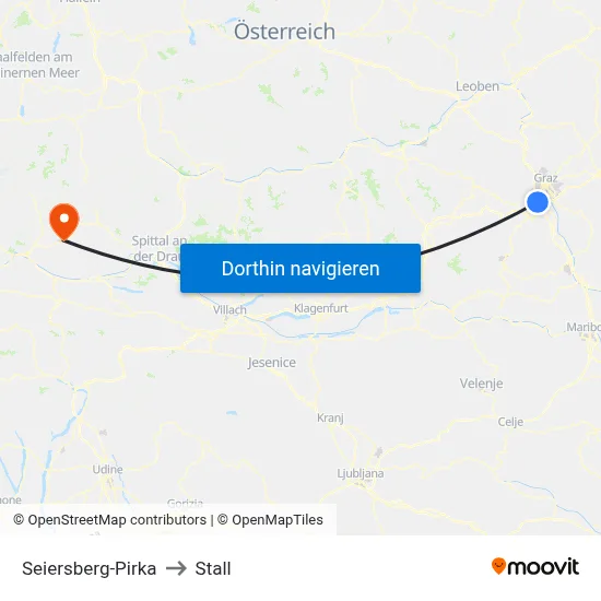 Seiersberg-Pirka to Stall map