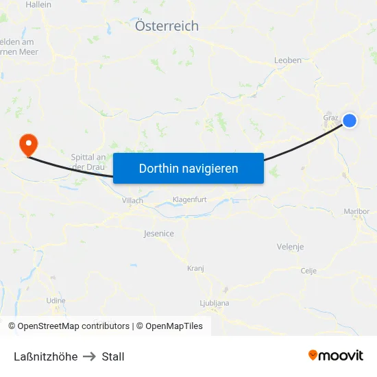 Laßnitzhöhe to Stall map