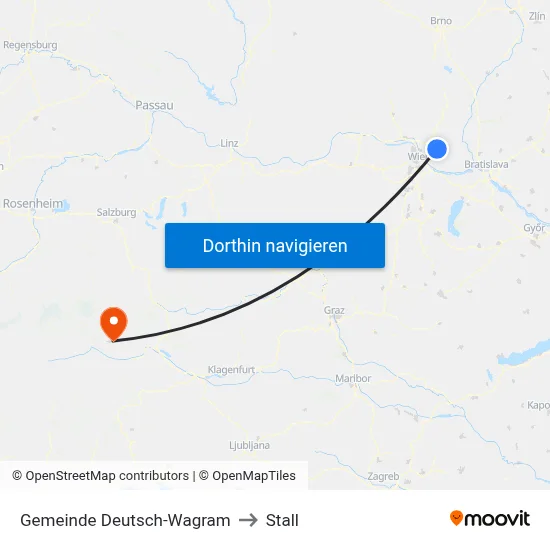 Gemeinde Deutsch-Wagram to Stall map