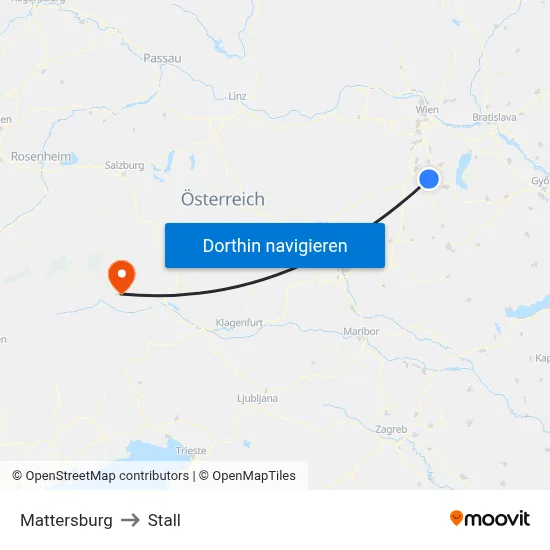 Mattersburg to Stall map