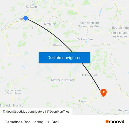 Gemeinde Bad Häring to Stall map