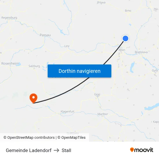 Gemeinde Ladendorf to Stall map