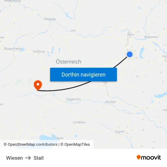 Wiesen to Stall map