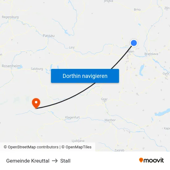 Gemeinde Kreuttal to Stall map