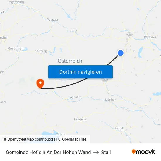 Gemeinde Höflein An Der Hohen Wand to Stall map