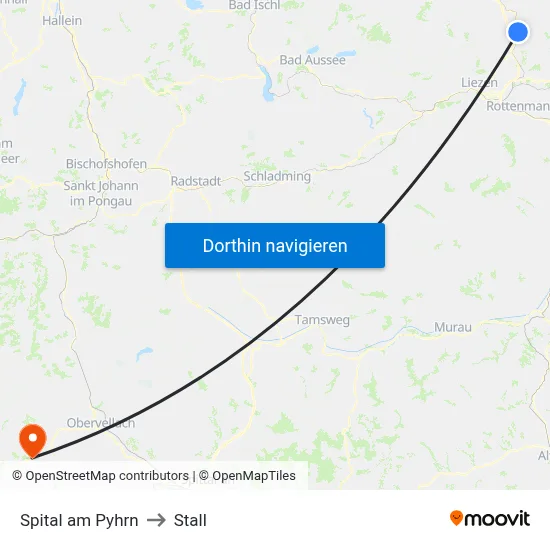 Spital am Pyhrn to Stall map