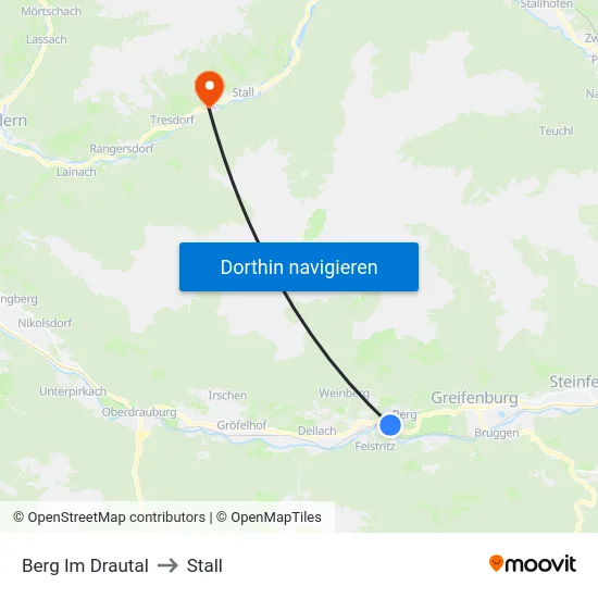 Berg Im Drautal to Stall map