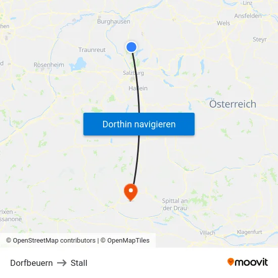 Dorfbeuern to Stall map