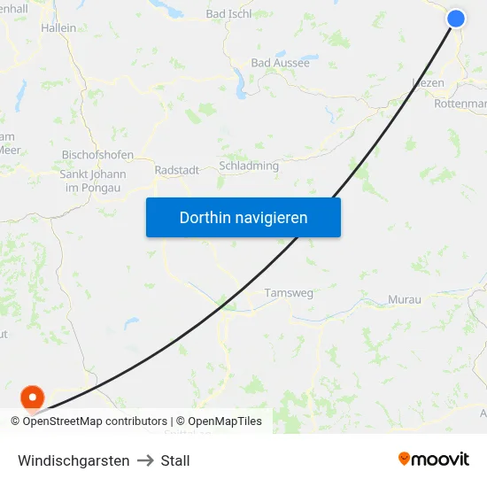 Windischgarsten to Stall map