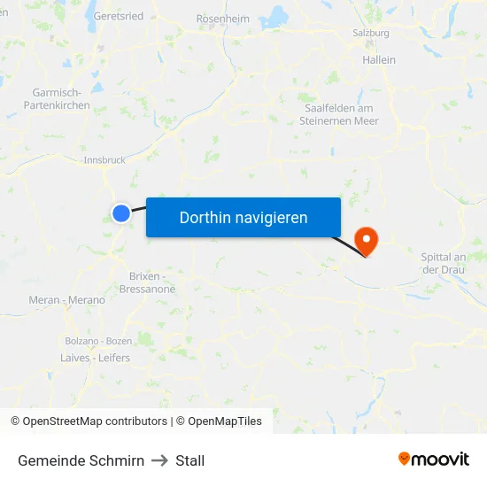 Gemeinde Schmirn to Stall map
