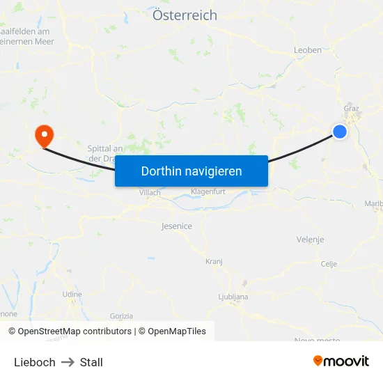 Lieboch to Stall map