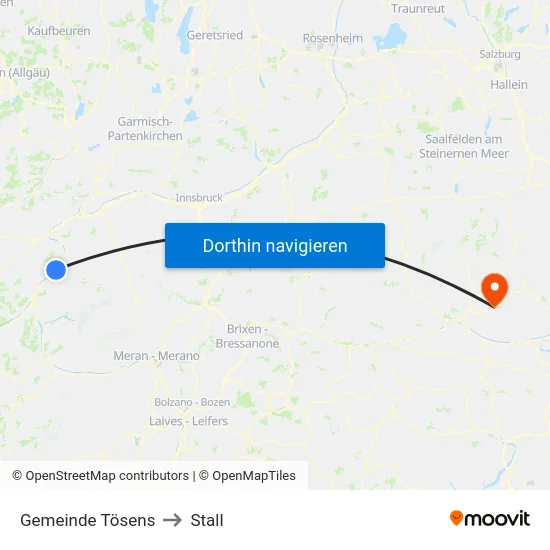 Gemeinde Tösens to Stall map