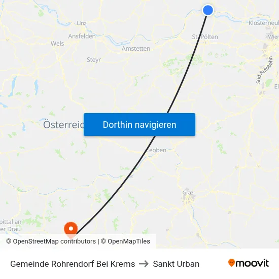 Gemeinde Rohrendorf Bei Krems to Sankt Urban map