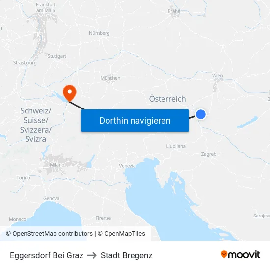 Eggersdorf Bei Graz to Stadt Bregenz map
