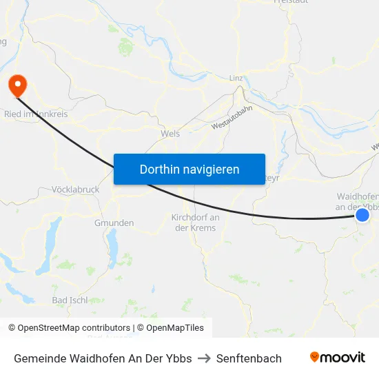 Gemeinde Waidhofen An Der Ybbs to Senftenbach map