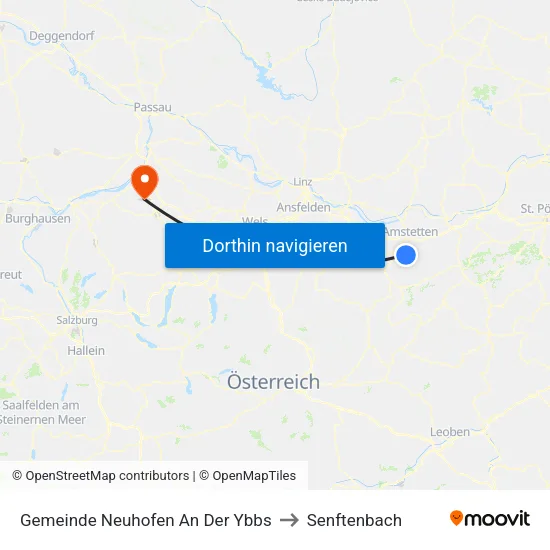 Gemeinde Neuhofen An Der Ybbs to Senftenbach map