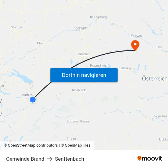 Gemeinde Brand to Senftenbach map