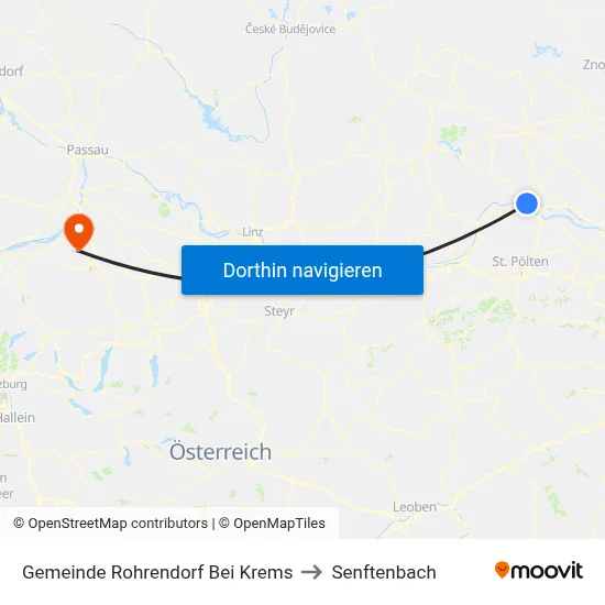 Gemeinde Rohrendorf Bei Krems to Senftenbach map