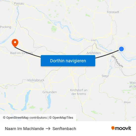 Naarn Im Machlande to Senftenbach map