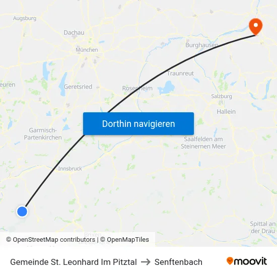Gemeinde St. Leonhard Im Pitztal to Senftenbach map