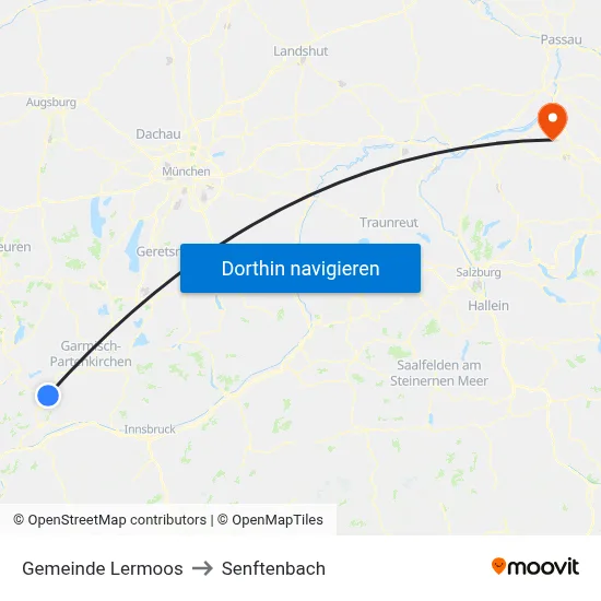 Gemeinde Lermoos to Senftenbach map