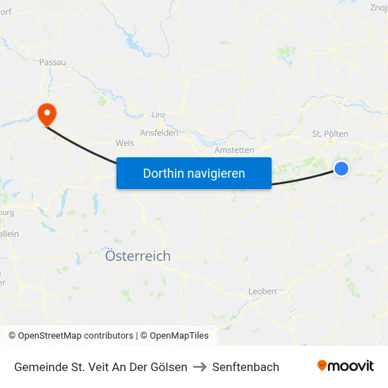 Gemeinde St. Veit An Der Gölsen to Senftenbach map