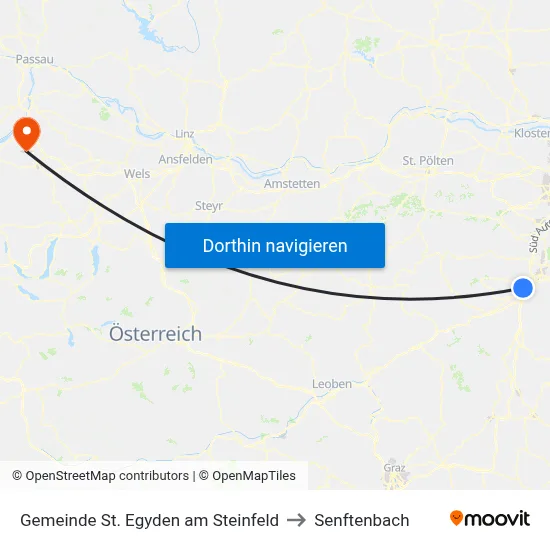 Gemeinde St. Egyden am Steinfeld to Senftenbach map