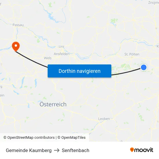 Gemeinde Kaumberg to Senftenbach map