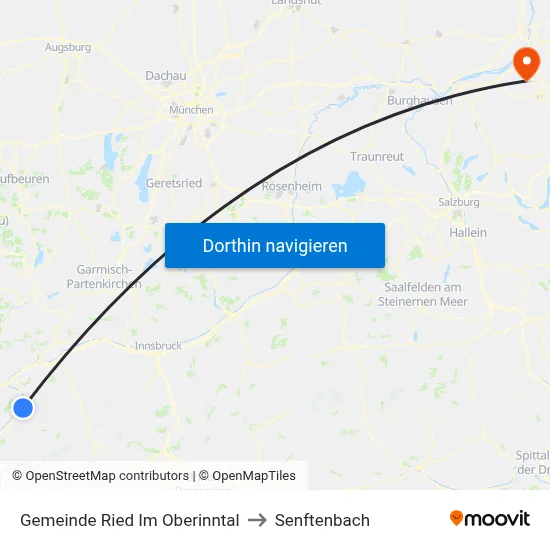 Gemeinde Ried Im Oberinntal to Senftenbach map