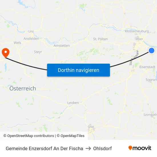 Gemeinde Enzersdorf An Der Fischa to Ohlsdorf map
