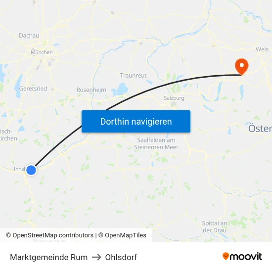 Marktgemeinde Rum to Ohlsdorf map