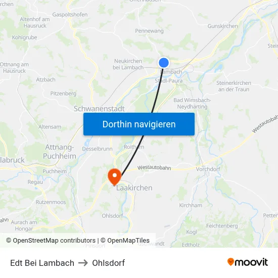 Edt Bei Lambach to Ohlsdorf map