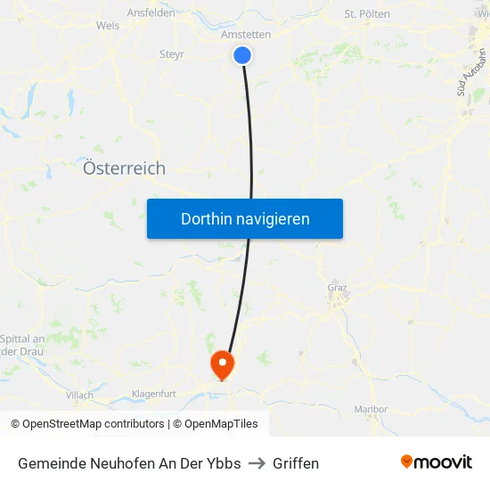 Gemeinde Neuhofen An Der Ybbs to Griffen map