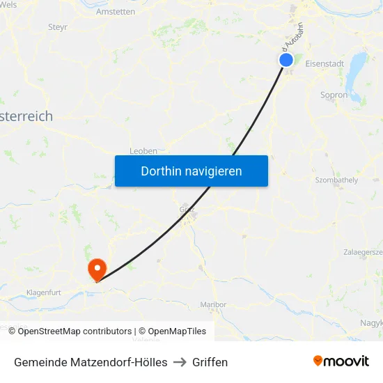 Gemeinde Matzendorf-Hölles to Griffen map