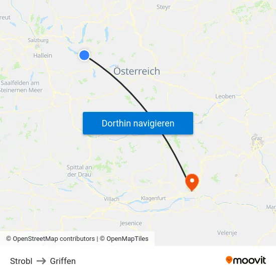 Strobl to Griffen map