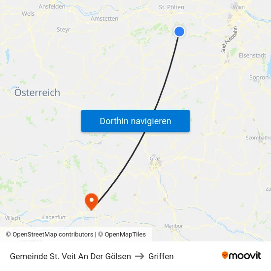 Gemeinde St. Veit An Der Gölsen to Griffen map
