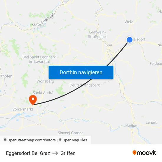 Eggersdorf Bei Graz to Griffen map