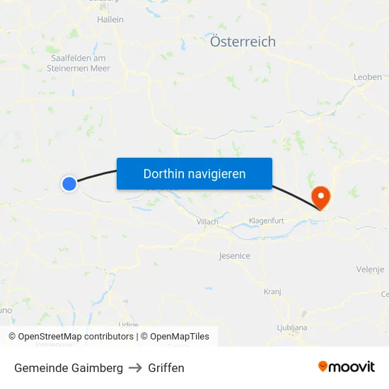 Gemeinde Gaimberg to Griffen map