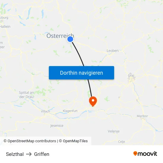 Selzthal to Griffen map