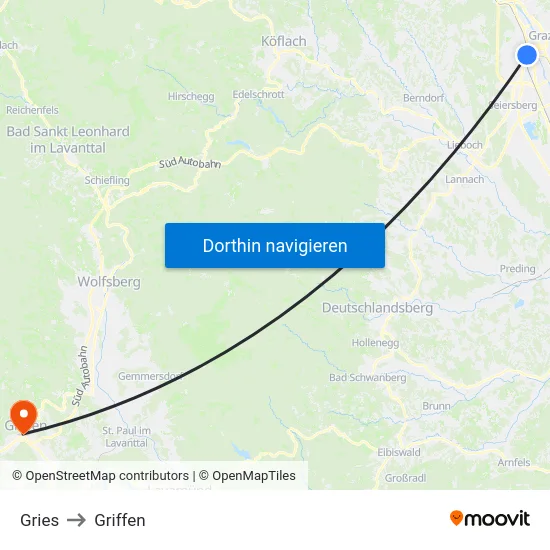 Gries to Griffen map