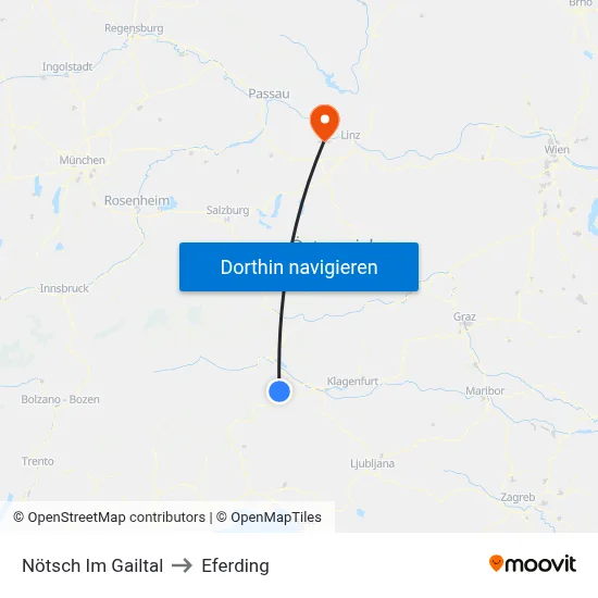 Nötsch Im Gailtal to Eferding map
