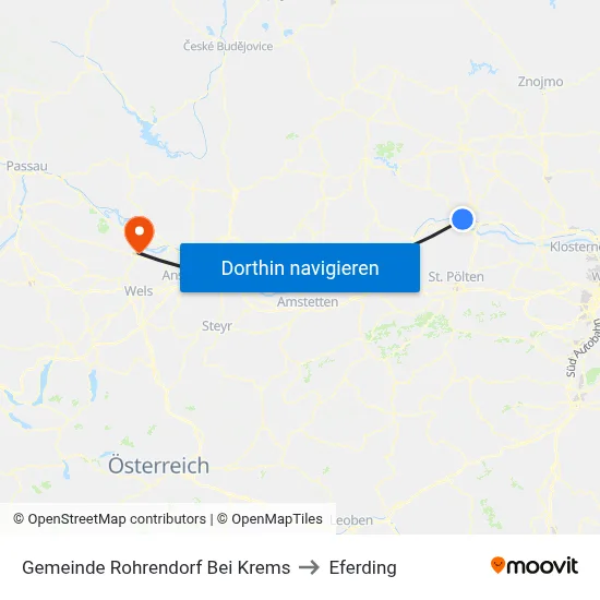 Gemeinde Rohrendorf Bei Krems to Eferding map