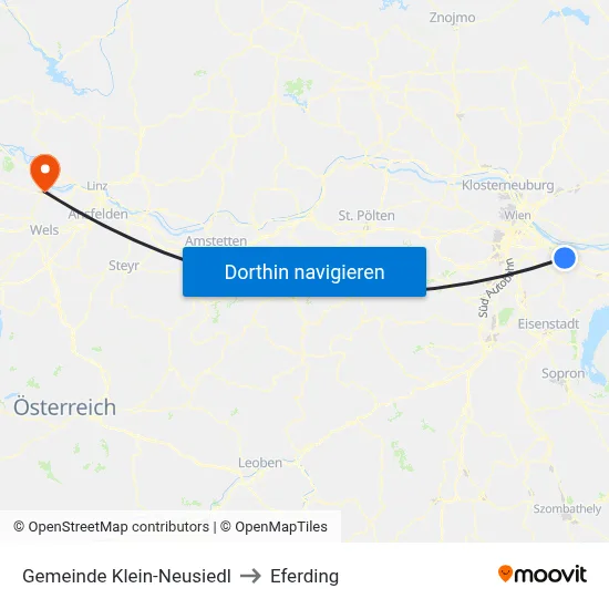 Gemeinde Klein-Neusiedl to Eferding map