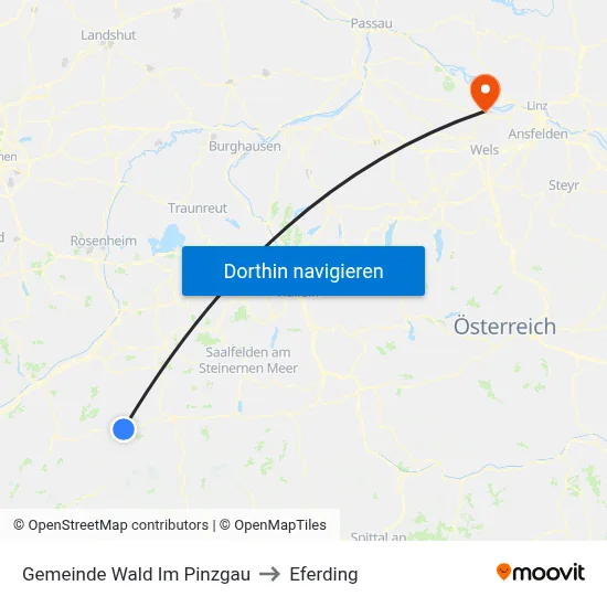 Gemeinde Wald Im Pinzgau to Eferding map