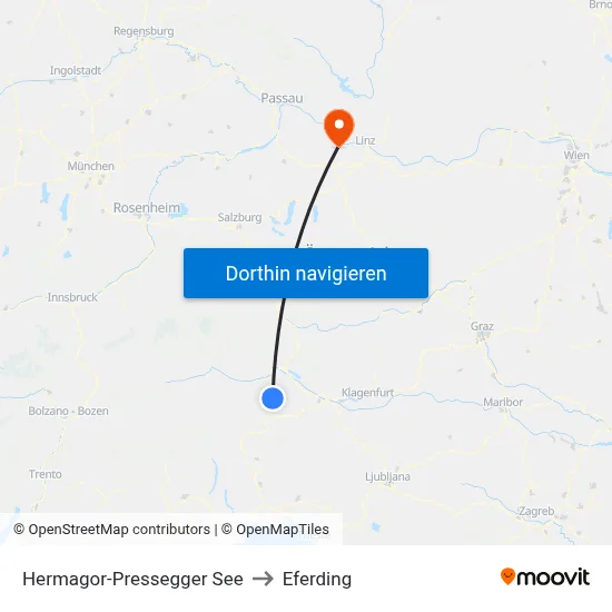 Hermagor-Pressegger See to Eferding map