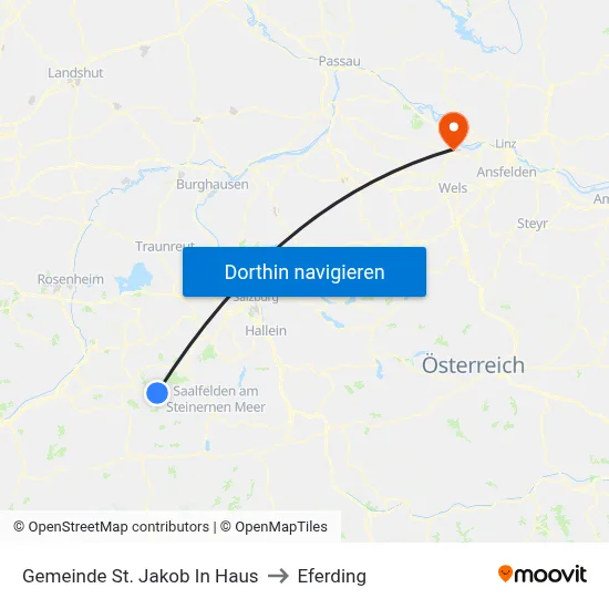 Gemeinde St. Jakob In Haus to Eferding map